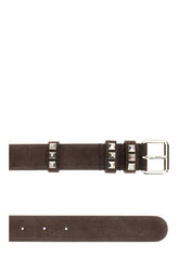 Chocolate suede belt -  | Wise