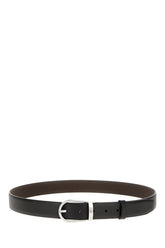 Black leather reversible belt -  | Wise