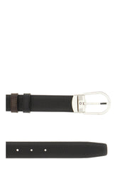 Black leather reversible belt -  | Wise