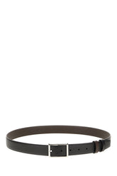 Black leather reversible belt -  | Wise