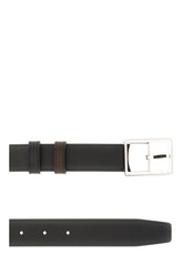 Black leather reversible belt -  | Wise