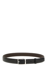 Black leather reversible belt -  | Wise