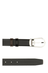 Black leather reversible belt -  | Wise