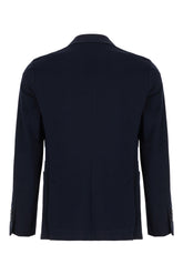 Midnight blue stretch cotton blazer -  | Wise