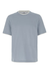 Powder blue cotton t-shirt -  | Wise