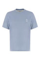 Powder blue cotton t-shirt -  | Wise