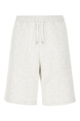 Melange grey cotton blend bermuda shorts -  | Wise