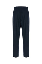 Midnight blue cotton pants -  | Wise