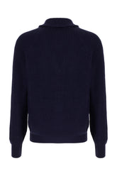 Navy blue cotton cardigan -  | Wise
