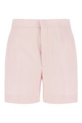 Pink stretch wool shorts -  | Wise