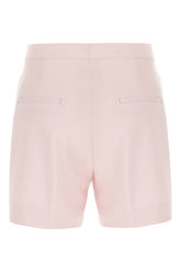 Pink stretch wool shorts -  | Wise