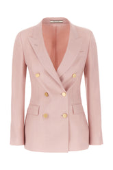 Pink stretch wool blend blazer -  | Wise