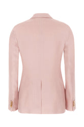 Pink stretch wool blend blazer -  | Wise