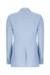 Light blue wool blend blazer -  | Wise