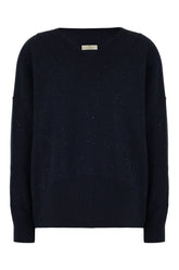 Midnight blue wool blend sweater -  | Wise