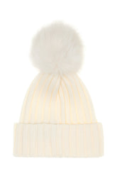 Ivory wool beanie hat -  | Wise