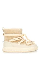 Cream eco shearling and polyester Altive Mid ankle boots -  | Wise