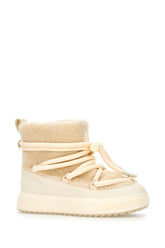 Cream eco shearling and polyester Altive Mid ankle boots -  | Wise