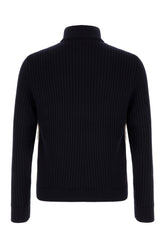 Cardigan Tricot in lana blu notte -  | Wise