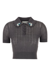 Grey wool polo shirt -  | Wise