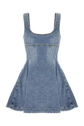 Denim mini dress -  | Wise