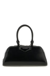 Black leather small Antigona East-West handbag -  | Wise