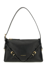 Black leather mini Voyou shoulder bag -  | Wise