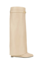 Cappuccino leather Shark Lock boots -  | Wise