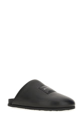 Black nappa leather slippers -  | Wise