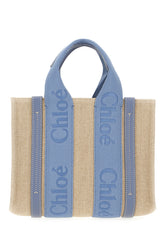 Cappuccino linen small Woody handbag -  | Wise