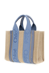 Cappuccino linen small Woody handbag -  | Wise