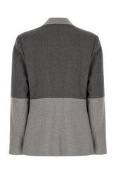 Two-tone stretch wool blend blazer -  | Wise