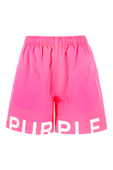 Fluo fuchsia polyester swimming shorts -  | Wise