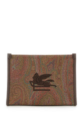 Printed leather clutch -  | Wise