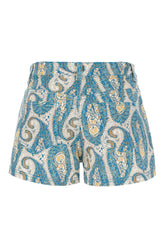 Printed denim shorts -  | Wise