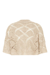 Beige cotton blend cardigan -  | Wise