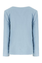 Giacca in misto viscosa azzurra -  | Wise