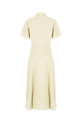 Beige viscose blend shirt dress -  | Wise