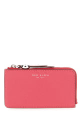 Fuchsia leather card holder -  | Wise