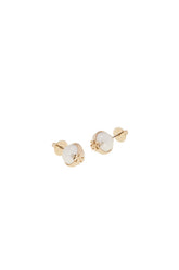 Ivory metal and pearl earrings -  | Wise