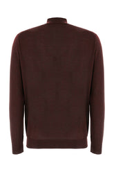 Burgundy wool blend sweater -  | Wise