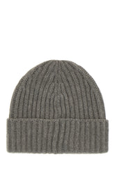 Dark grey cashmere beanie hat -  | Wise