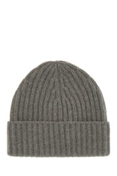 Dark grey cashmere beanie hat -  | Wise