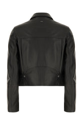 Giubbino in pelle nera -  | Wise