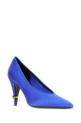 Electric blue satin pumps -  | Wise