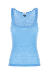 Cerulean blue wool tank top -  | Wise