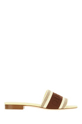Slippers multicolor in pelle e tessuto -  | Wise