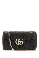 Borsa a spalla GG Marmont media in nappa nera -  | Wise