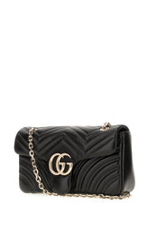 Borsa a spalla GG Marmont media in nappa nera -  | Wise