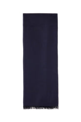 Midnight blue silk blend scarf -  | Wise